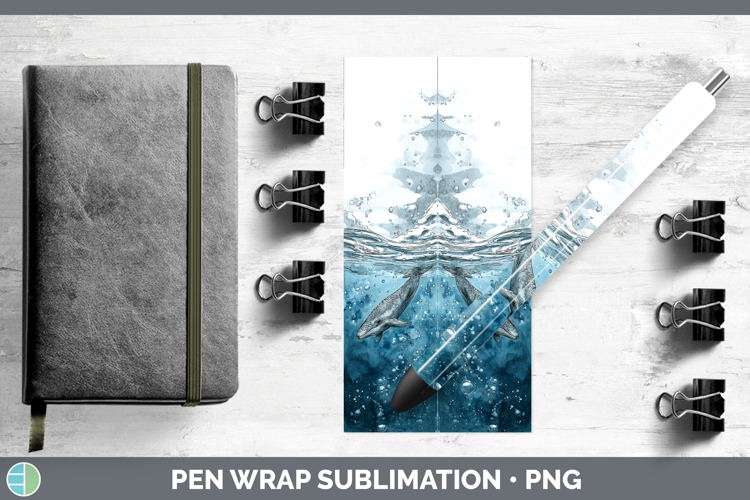 Cuvier’s Beaked Whale Whales Sketch Pen Wrap Sublimation Des