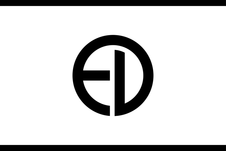 ED letter logo design. ED