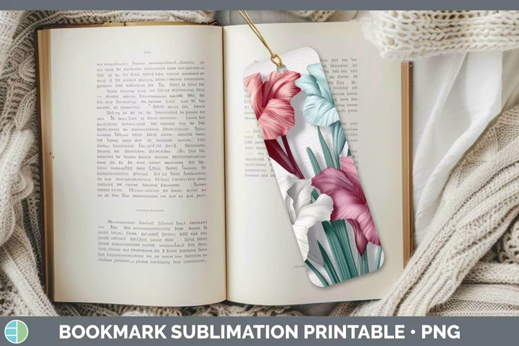 3D Gladiolus Bookmark Sublimation Printable Designs