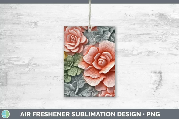 3D Begonia Air Freshener Sublimation Car Freshener Designs