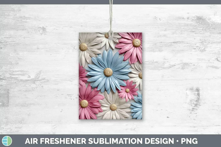 3D Daisy Air Freshener Sublimation Car Freshener Designs