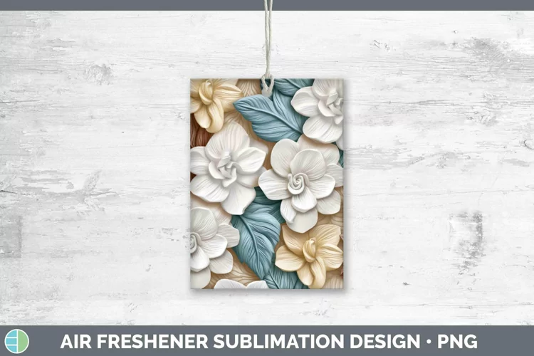 3D Gardenia Air Freshener Sublimation Car Freshener Designs