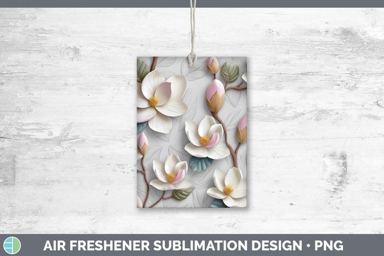 3D Magnolia Air Freshener Sublimation Car Freshener Designs