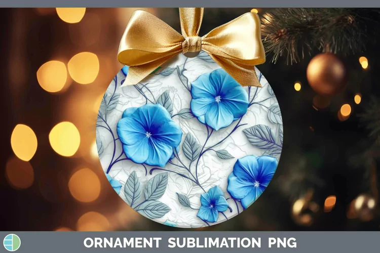 3D Morning Glory Ornament Sublimation Bauble Designs