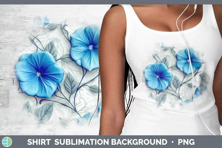 3D Morning Glory Shirt Sublimation Sublimation Background De