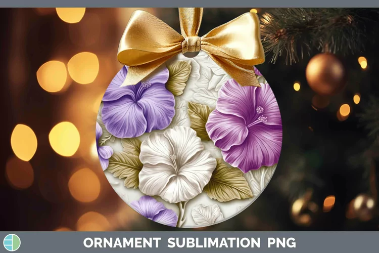 3D Flowers Petunia Ornament Sublimation Bauble Designs