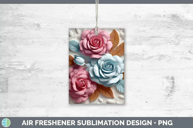3D Rose Air Freshener Sublimation Car Freshener Designs