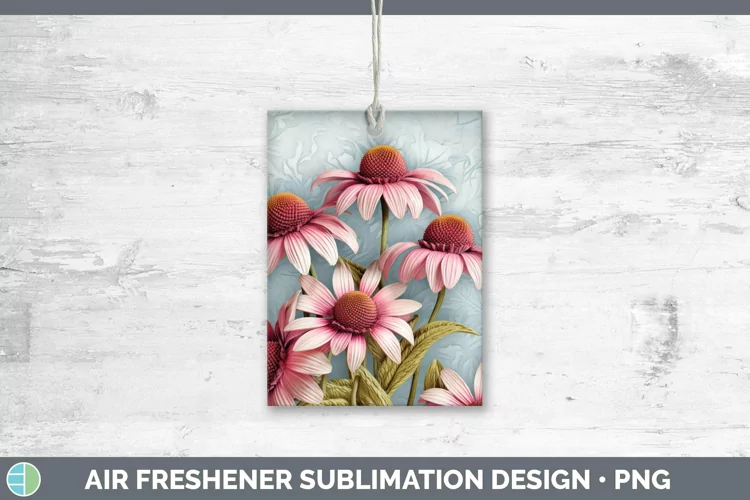 3D Flowers Coneflower Air Freshener Sublimation Car Freshene