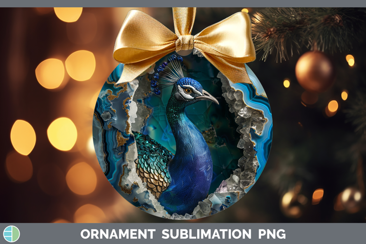 BS02 Geode Peacock Pen Wrap Sublimation Pen Designs