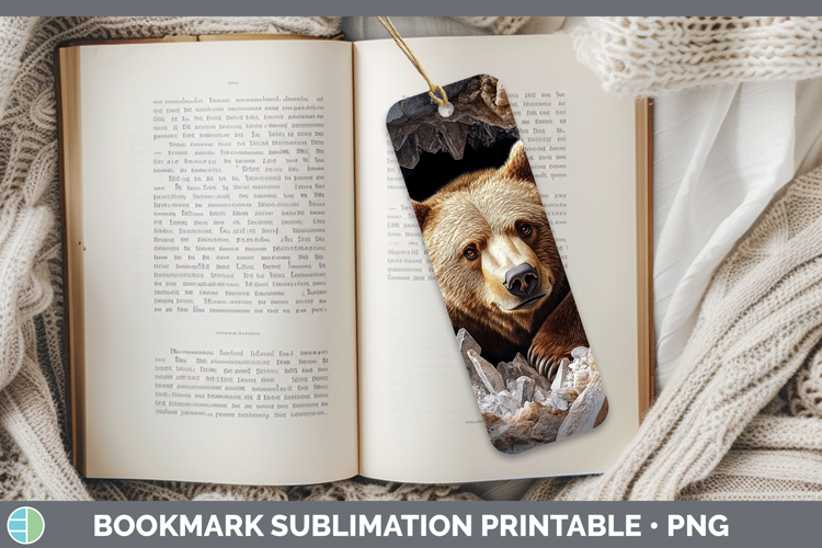 BS02 Geode Bear Bookmark Sublimation Printable Designs