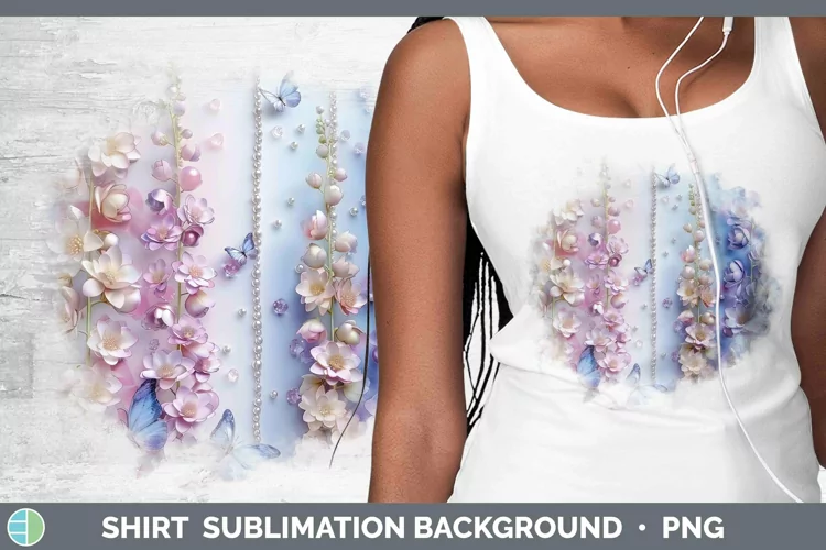 Enchanted Flowers 3D Delphinium Shirt Sublimation Sublimatio
