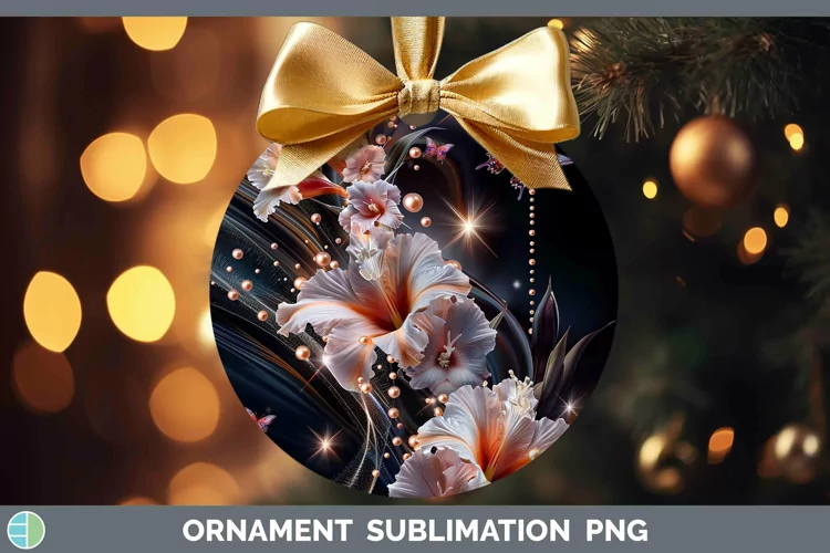 Enchanted Flowers 3D Gladiolus Ornament Sublimation Bauble D