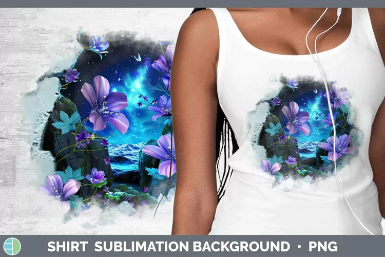 3D Northern Lights Shirt Sublimation Sublimation Background