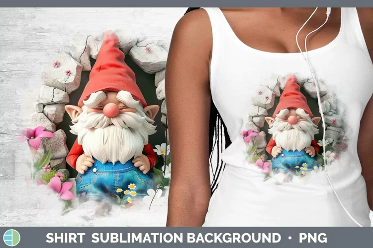 3D Gnome Shirt Sublimation Sublimation Background Designs