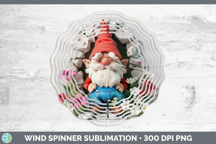3D Gnome Wind Spinner Sublimation Spinner Designs