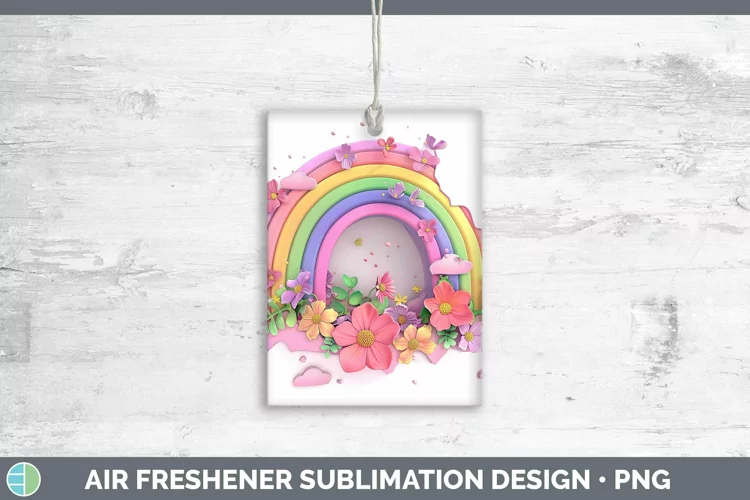 3D Rainbow Air Freshener Sublimation Car Freshener Designs
