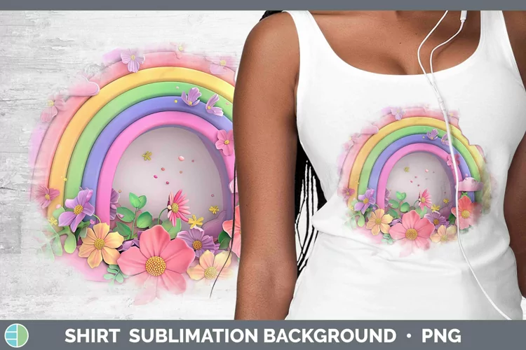 3D Rainbow Shirt Sublimation Sublimation Background Designs