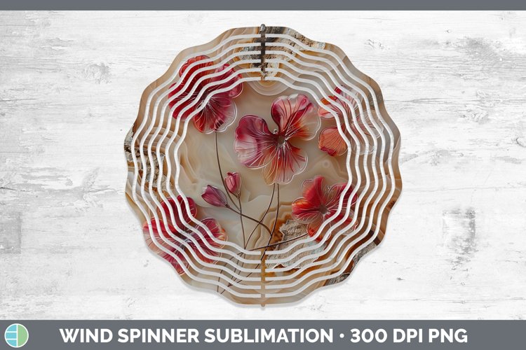 Gorgeous3D Agate Flowers Wind Spinner design.