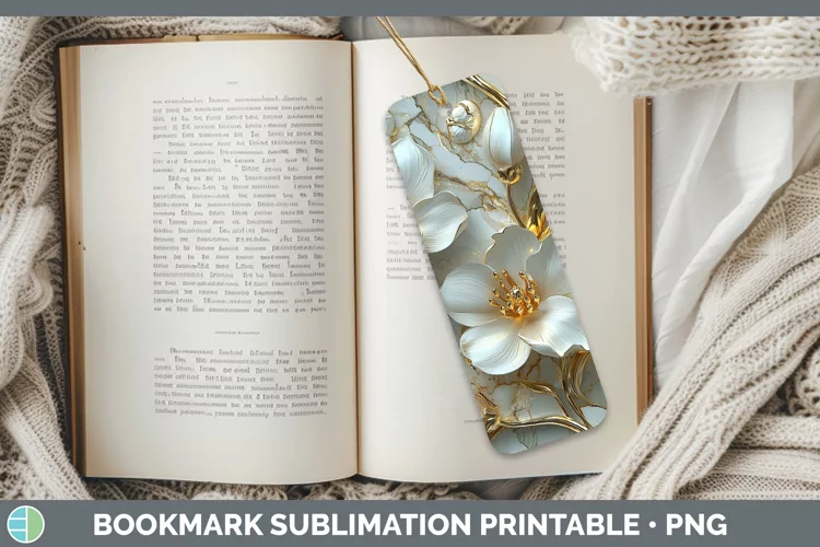 3D Freesia Bookmark Sublimation Printable Designs