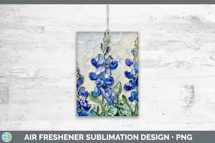 3D Flowers Bluebonnet Air Freshener Sublimation Car Freshene