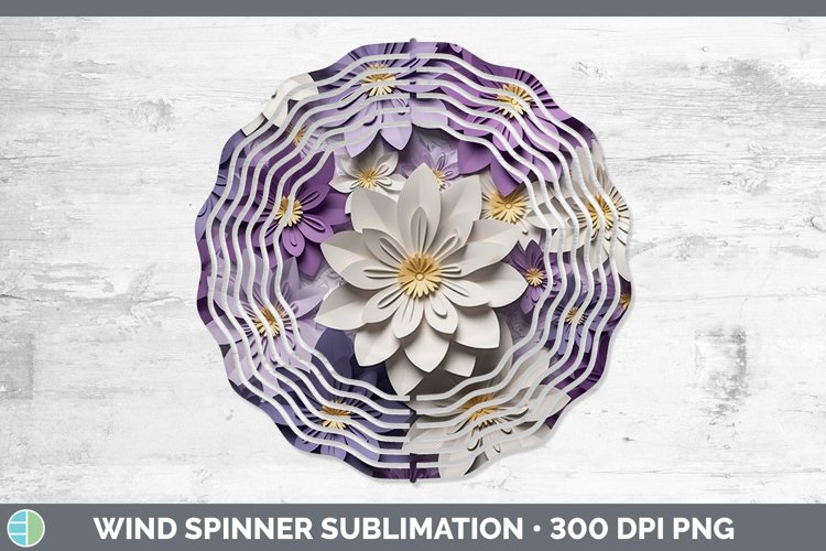 Gorgeous3D Violets Wind Spinner design.