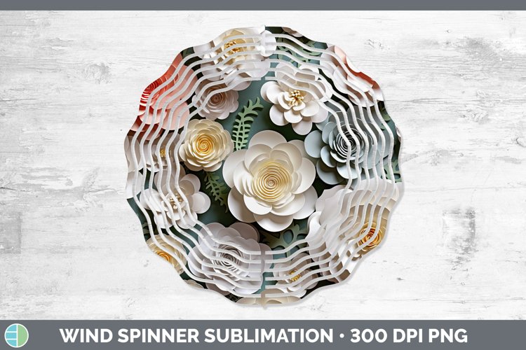Gorgeous3D Camellias Wind Spinner design.