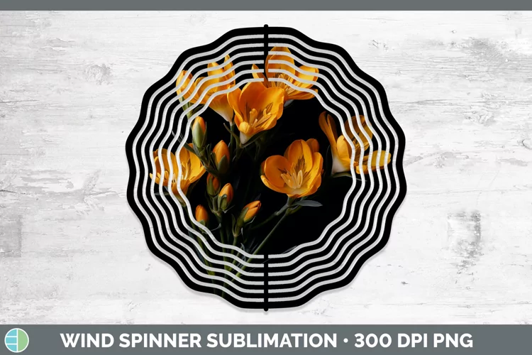 Flowers Freesia Wind Spinner Sublimation Spinner Designs
