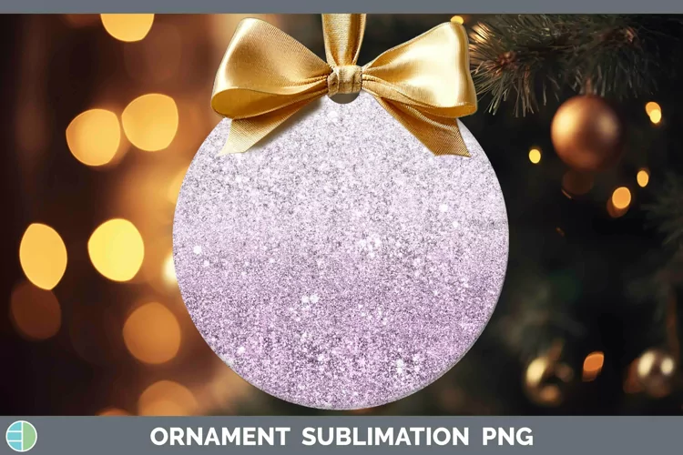 Glitter Ombre - 03 Berry Ornament Sublimation Bauble Designs