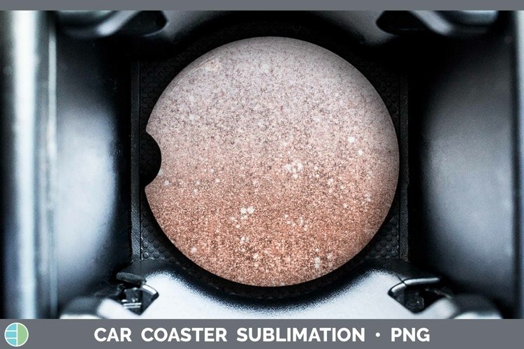 Glitter Ombre - 16 Deep Orange Car Coaster Sublimation Coast