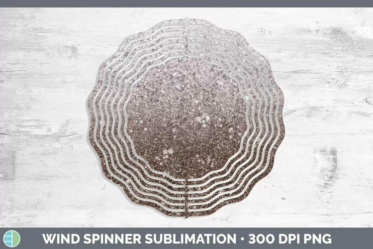 Glitter Ombre - 17 Brown Wind Spinner Sublimation Spinner De