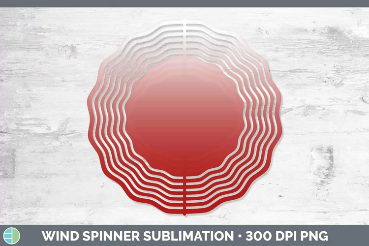 Ombre Red Wind Spinner Sublimation Spinner Designs