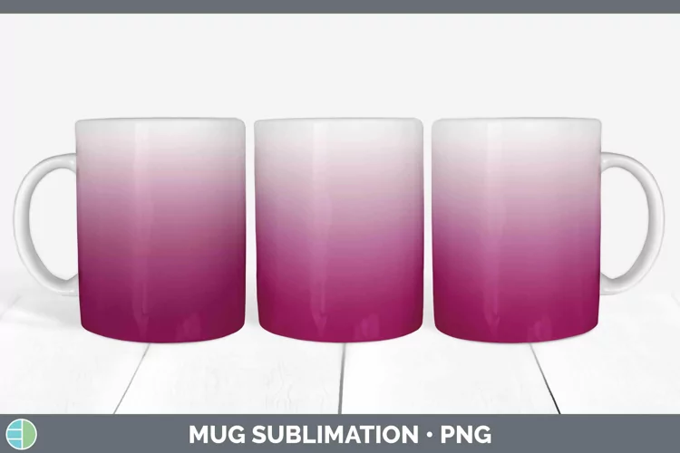 Ombre Pink Mug Wrap Sublimation Coffee Cup Designs