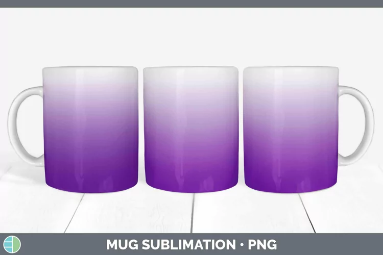 Ombre Purple Mug Wrap Sublimation Coffee Cup Designs