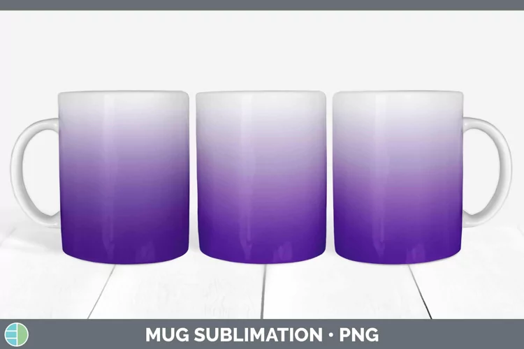 Ombre Purple Mug Wrap Sublimation Coffee Cup Designs