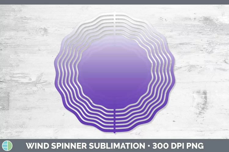 Ombre Deep Purple Wind Spinner Sublimation Spinner Designs