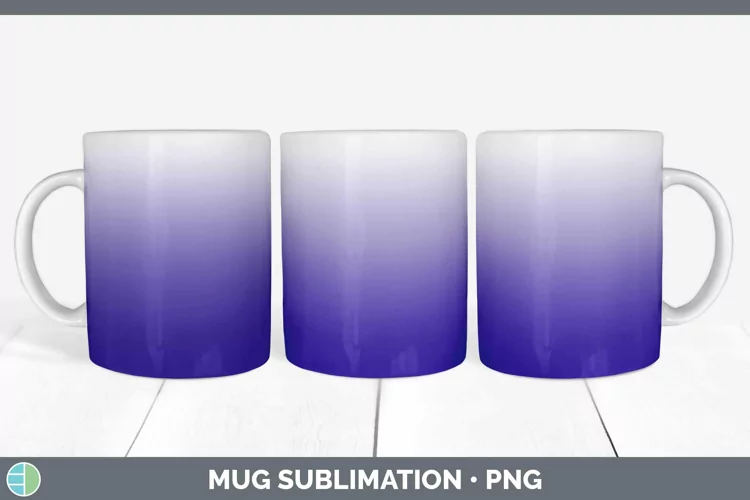 Ombre Deep Purple Mug Wrap Sublimation Coffee Cup Designs