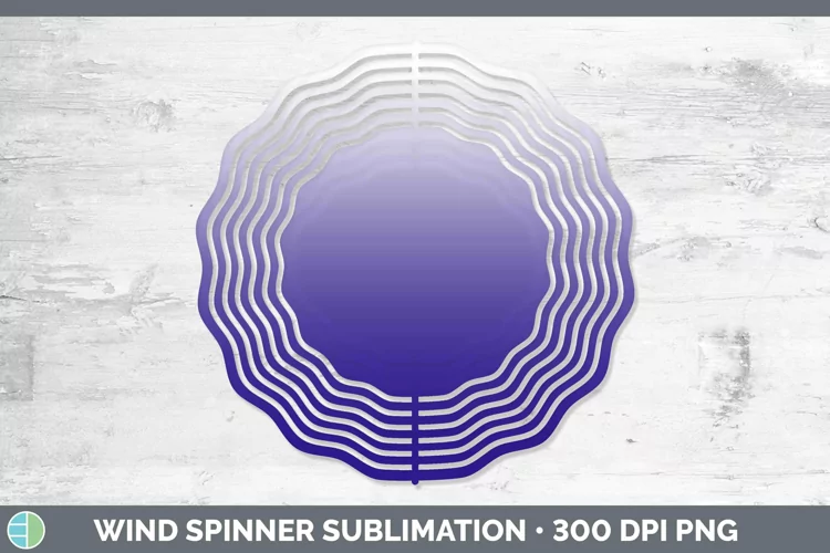 Ombre Deep Purple Wind Spinner Sublimation Spinner Designs