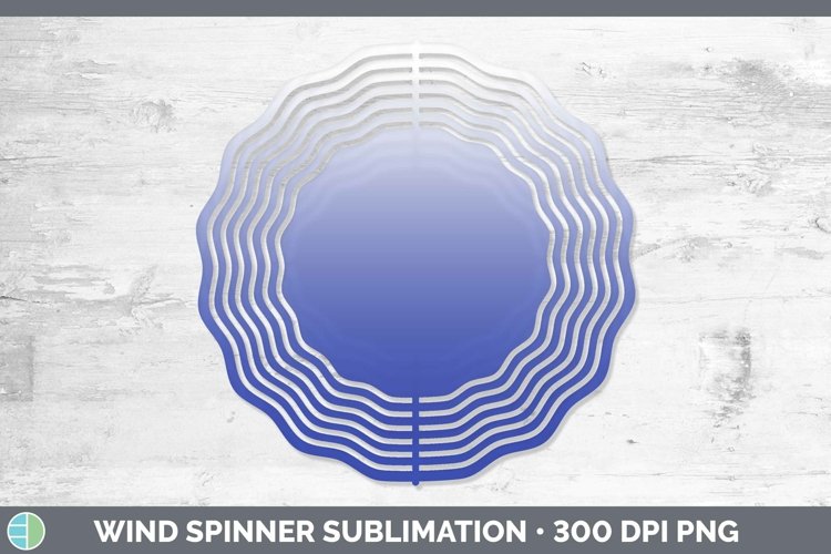 Ombre Indigo Wind Spinner Sublimation Spinner Designs example image 1