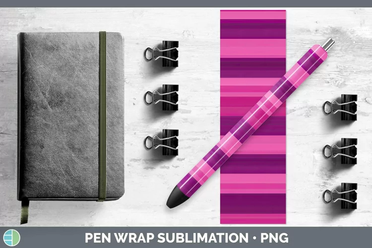 Stripe Pink Pen Wrap Sublimation Epoxy Pen Designs