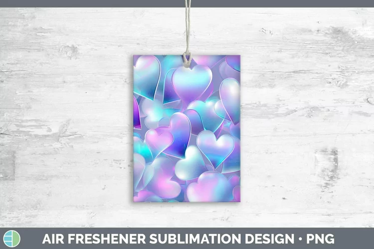 Hearts Rainbow Air Freshener Sublimation Car Freshener Desig