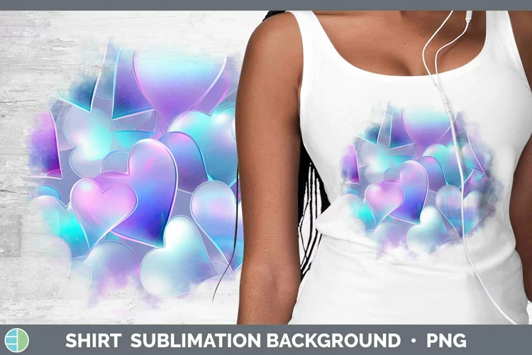 Hearts Rainbow Shirt Sublimation Sublimation Background Desi
