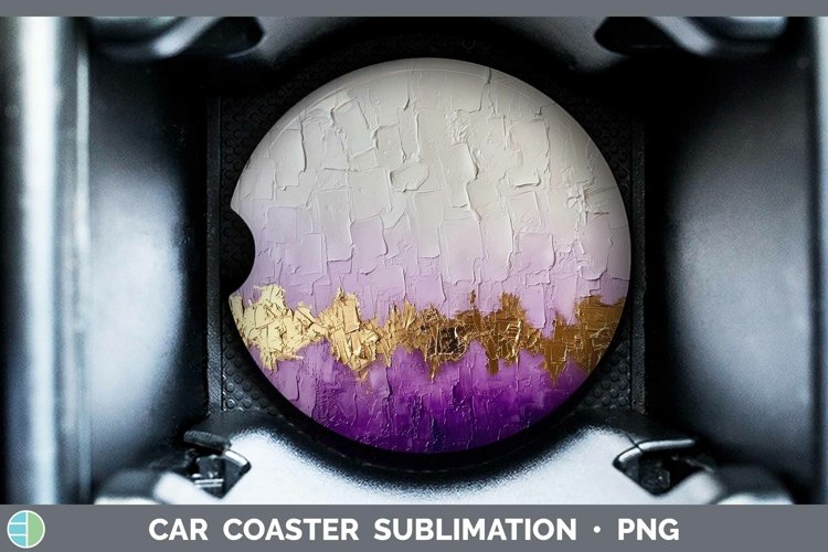 Ombre Paint Purple 02 Car Coaster | Sublimation Coaster Desi example image 1