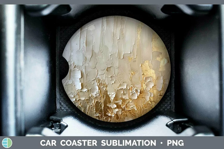 Ombre Paint Brown 01 Car Coaster | Sublimation Coaster Desig