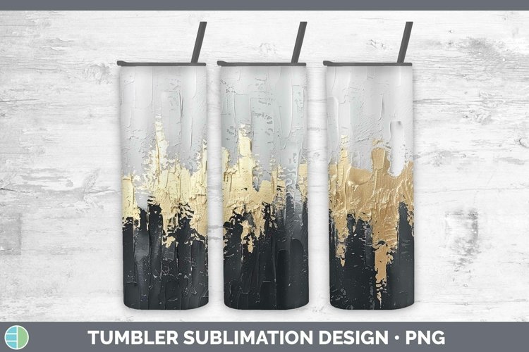 Ombre Paint Black Tumbler | Sublimation 20 oz Skinny Tumbler