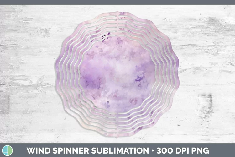 Watercolor Purple Wind Spinner Sublimation Spinner Designs