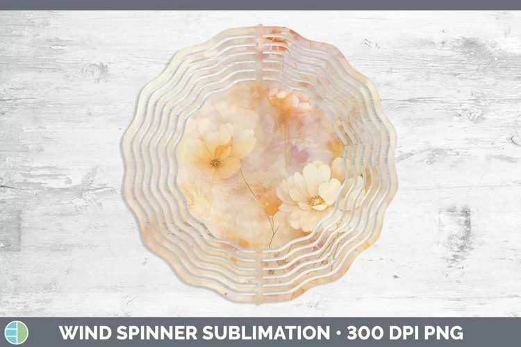 Watercolor Beige Wind Spinner Sublimation Spinner Designs