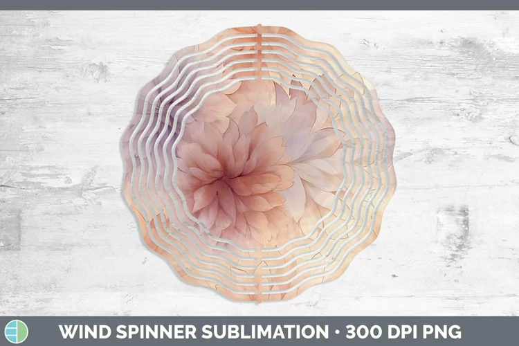Watercolor Brown Wind Spinner Sublimation Spinner Designs