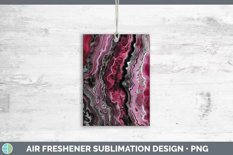 Pink Agate Air Freshener Sublimation Car Freshener Designs