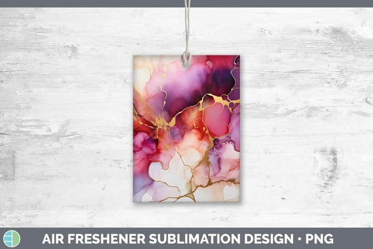 Pink Alcohol Ink Air Freshener Sublimation Car Freshener Des