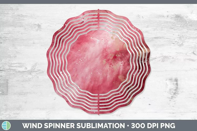 Pink Galaxy Wind Spinner Sublimation Spinner Designs